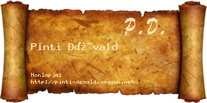 Pinti Dévald névjegykártya